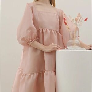 Oversized Flowy organza dress